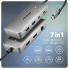 AXAGON HMC-CUB83X2 Wieloportovy hub USB 7in1, 10Gbps, 2x USB-A, 1x USB-C, 1x HDMI 4K^144Hz, DP 8K^30Hz, GLAN, PD 100W, 15cm USB-